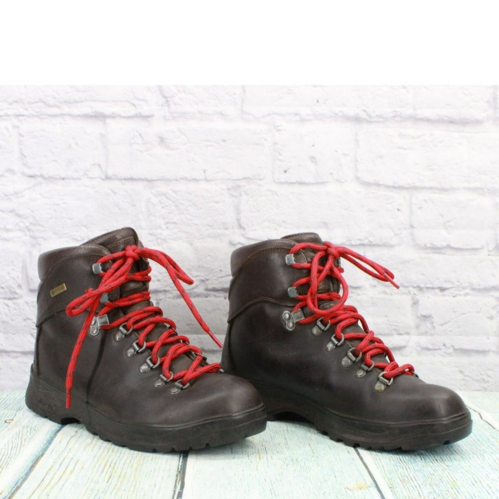 LL Bean Brown Leather Lace Up Gore-Tex Hiking Trail Boots Size 9.5 Wide - Picture 3 of 9